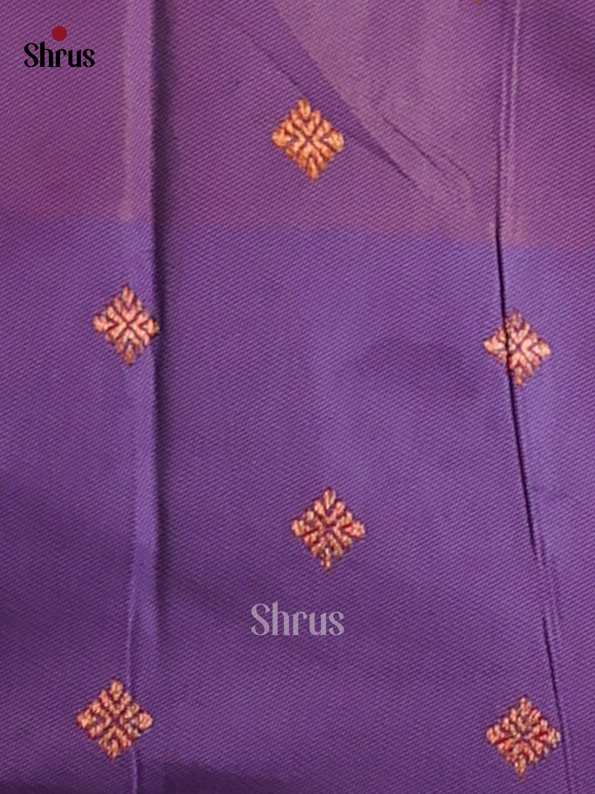 Orange & Purple - Semi Softsilk Saree - Shop on Shrus.com