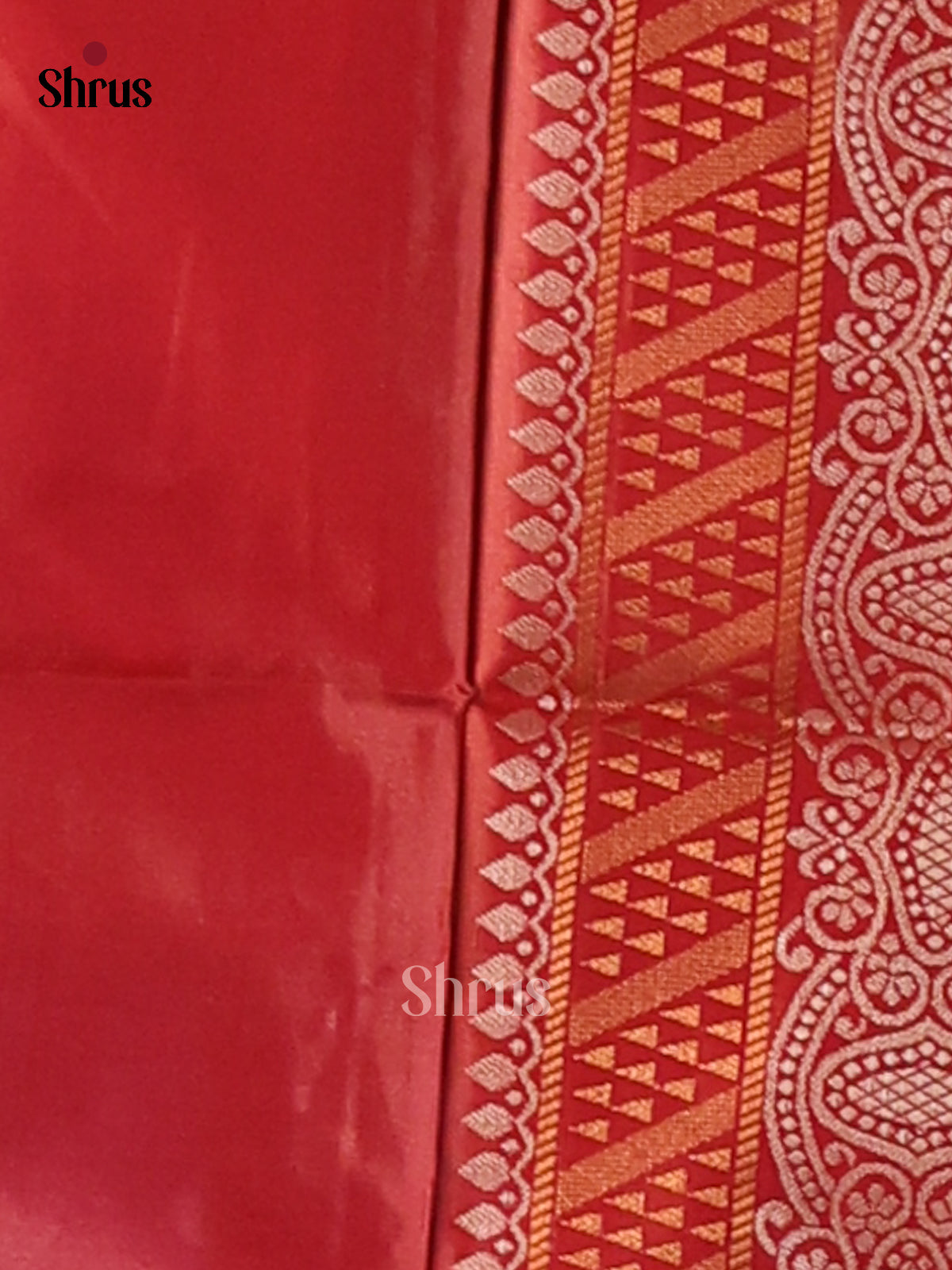 Reddish Pink- Semi Softsilk Saree - Shop on Shrus.com