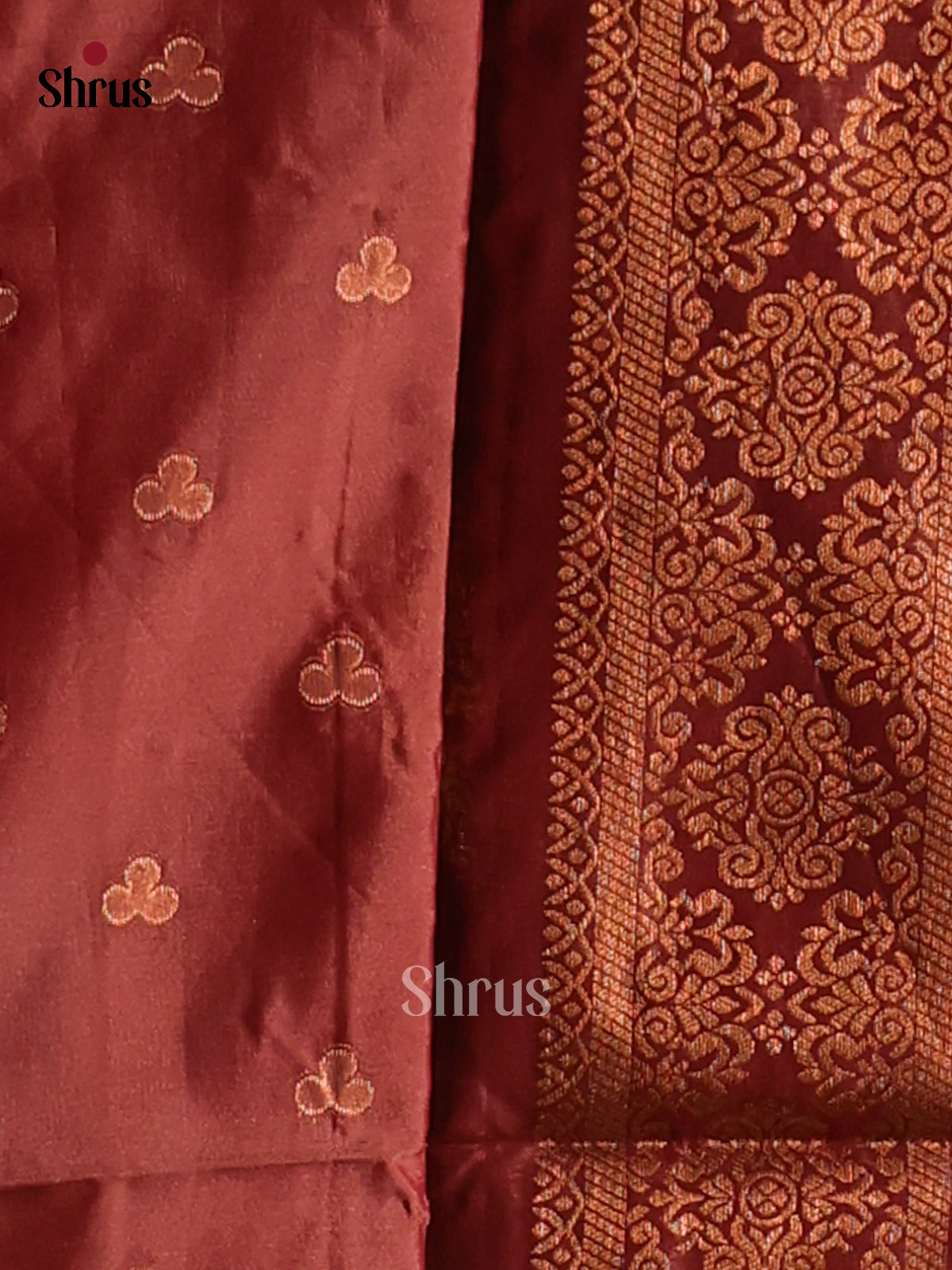 Arakku Maroon - Semi Softsilk Saree - Shop on Shrus.com