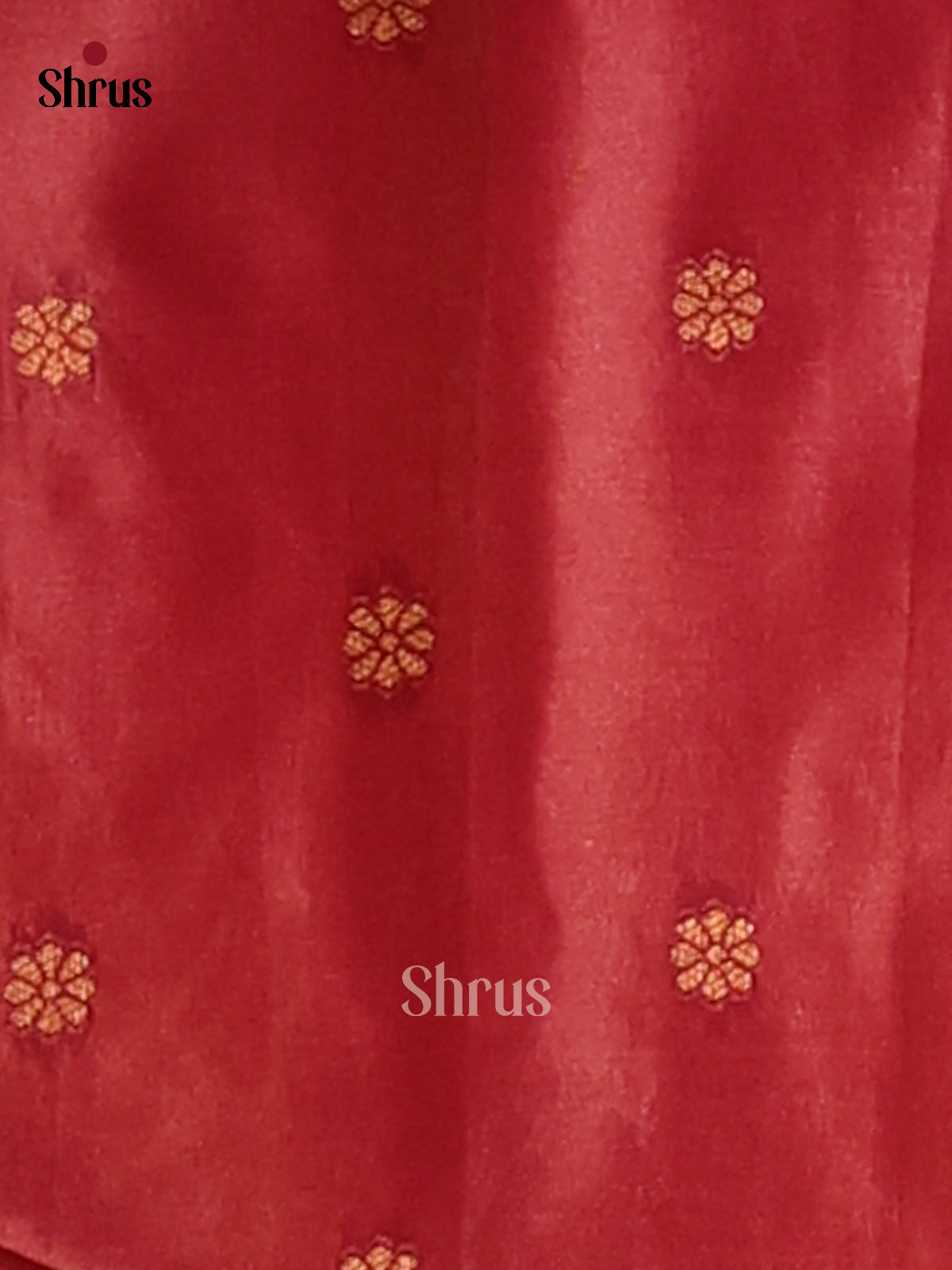 Red - Semi Softsilk Saree - Shop on Shrus.com