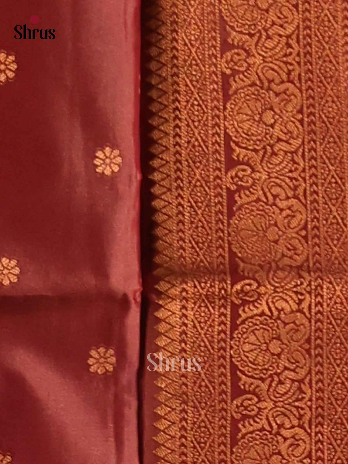 Arakku Maroon - Semi Softsilk Saree - Shop on Shrus.com