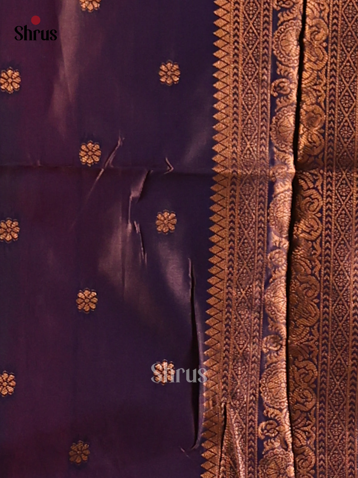 Dark Lavender- Semi Softsilk Saree - Shop on Shrus.com