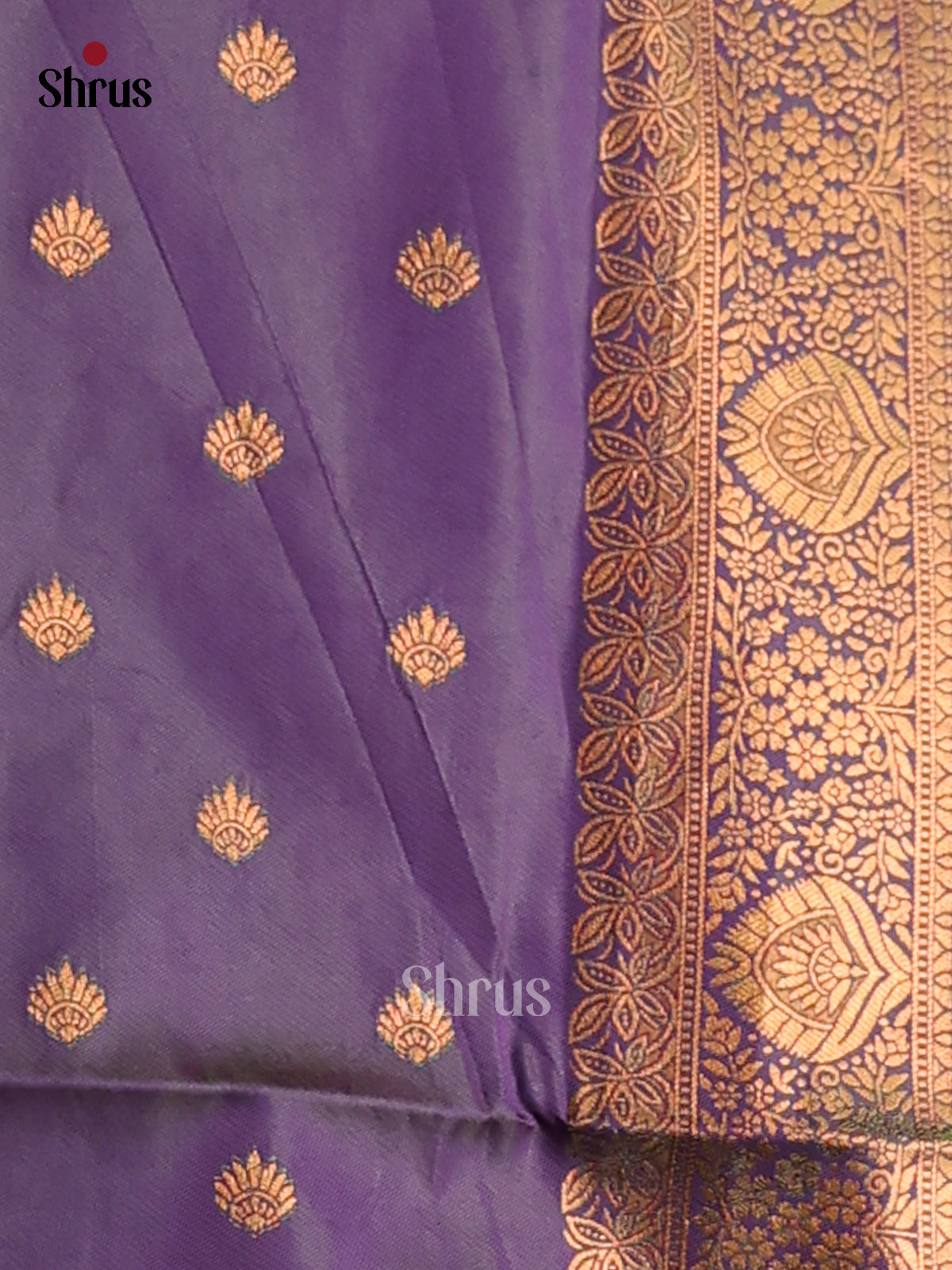 Green & Purple - Semi Softsilk Saree - Shop on Shrus.com
