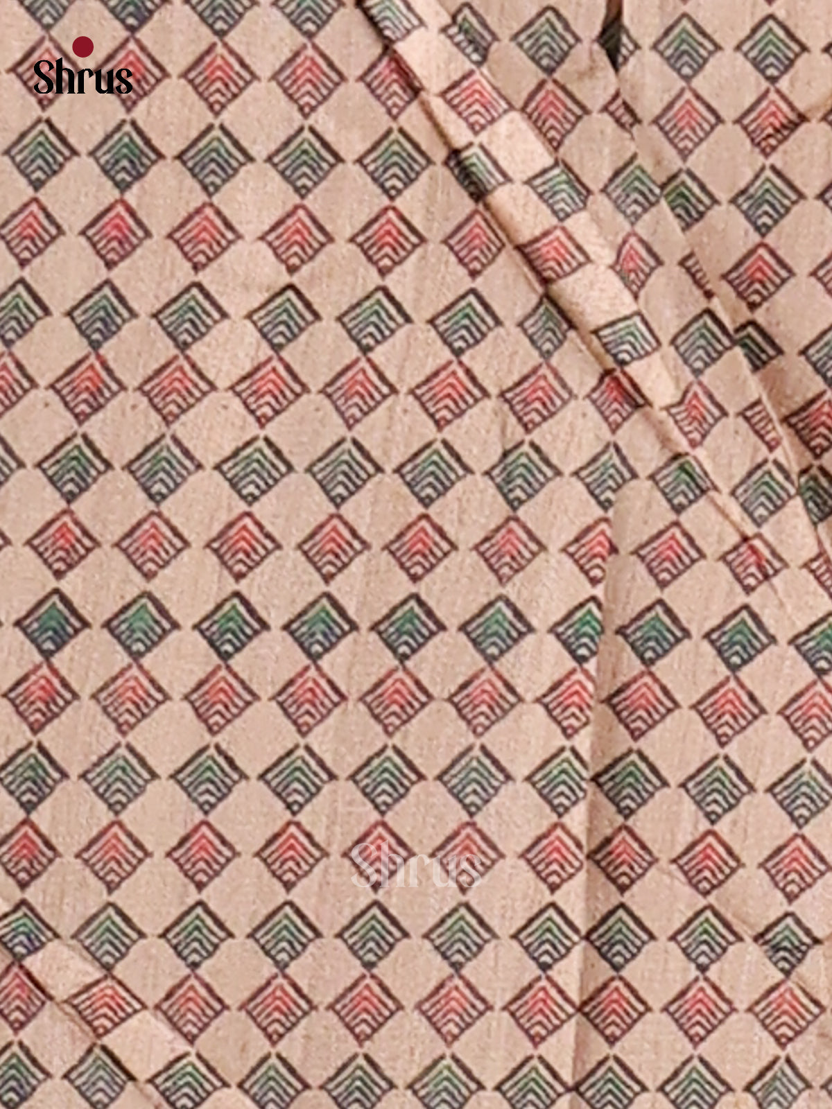 Blue & Cream- Printed Madhubani Saree - Shop on Shrus.com