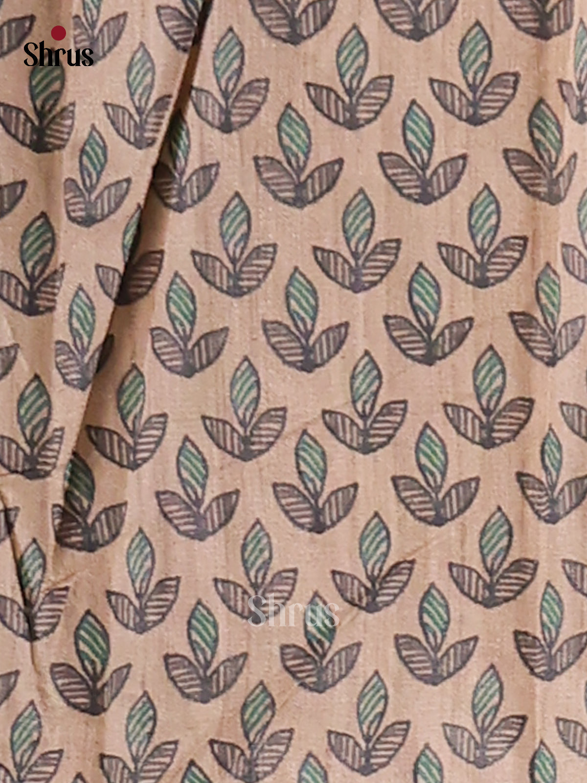 Light Blue & Cream- Printed Madhubani Saree - Shop on Shrus.com