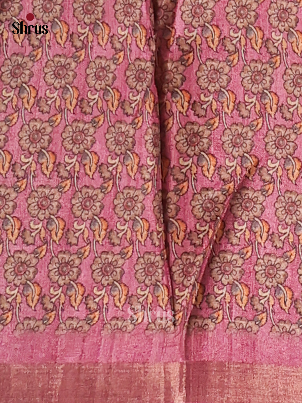 Pink - Semi Matka Saree - Shop on Shrus.com