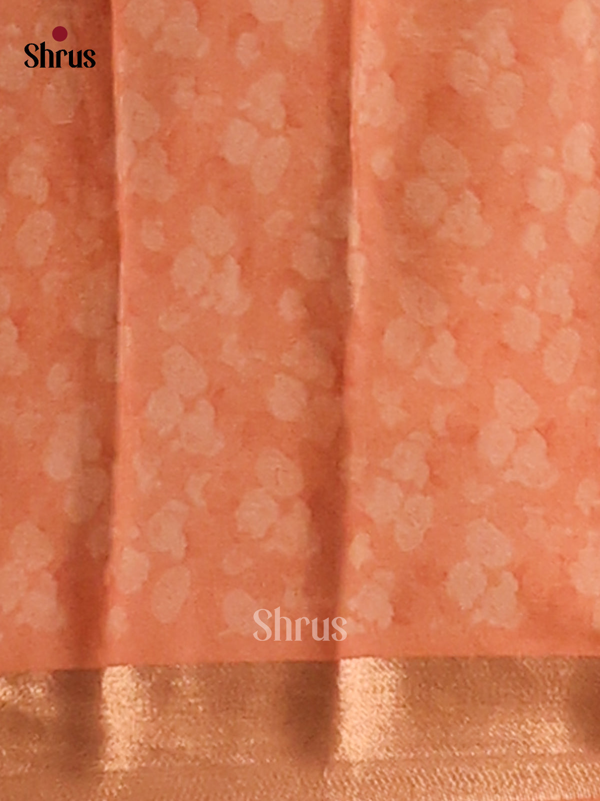 Grey & Orange- Semi Matka Saree - Shop on Shrus.com
