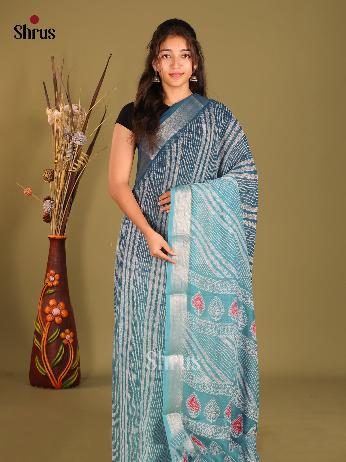 DFS05192 - Semi GeorgetteSaree - Shop on Shrus.com