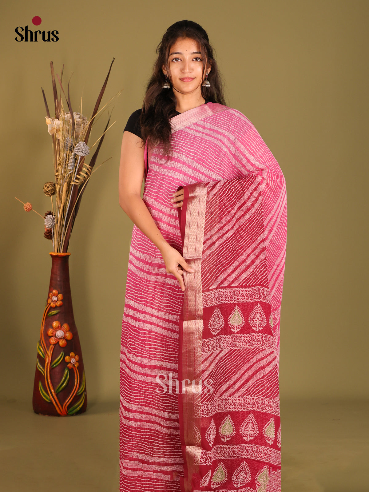 DFS05196 - Semi GeorgetteSaree - Shop on Shrus.com
