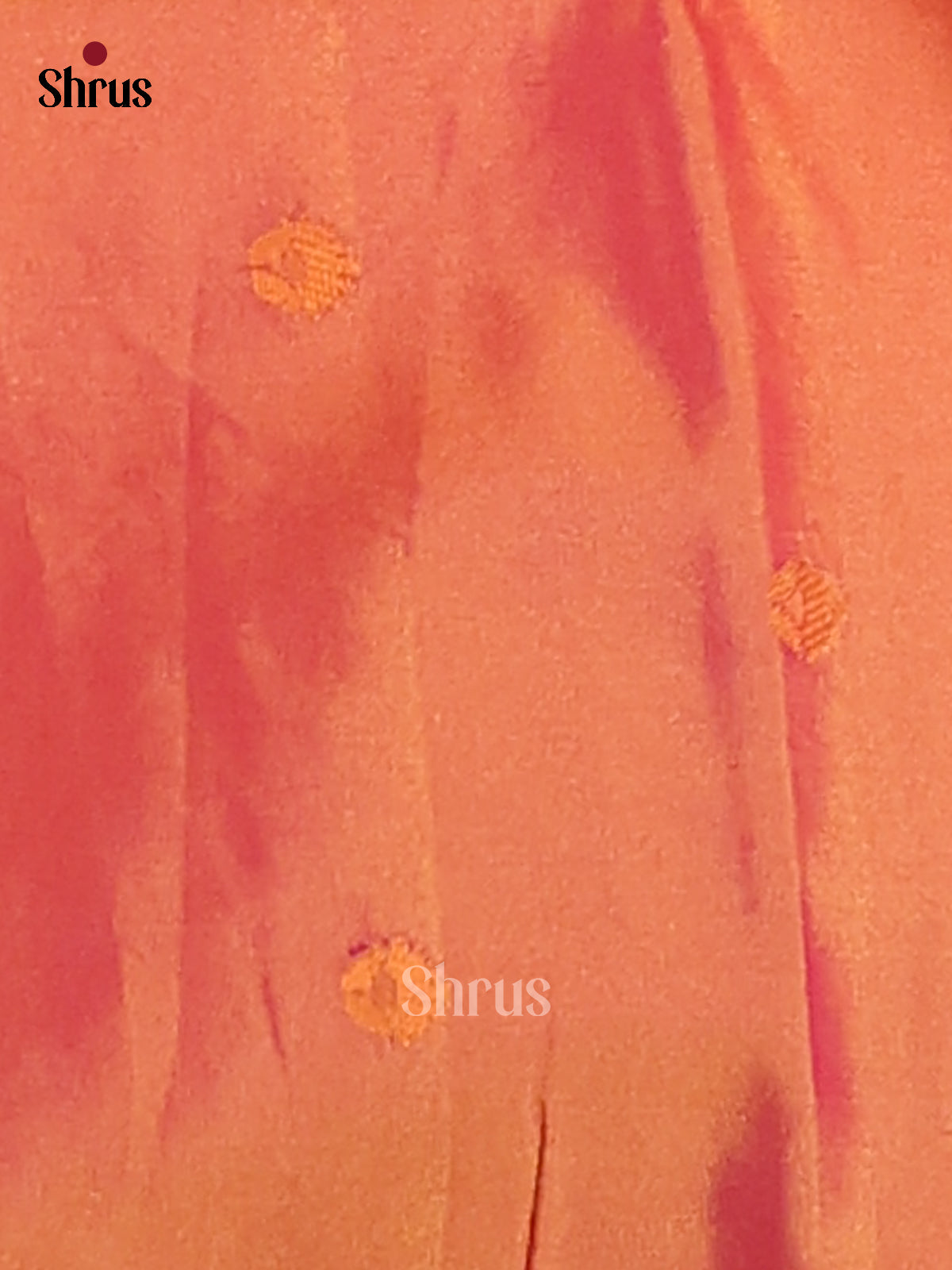 Mustardy Green & Orange- Semi Softsilk Saree - Shop on Shrus.com