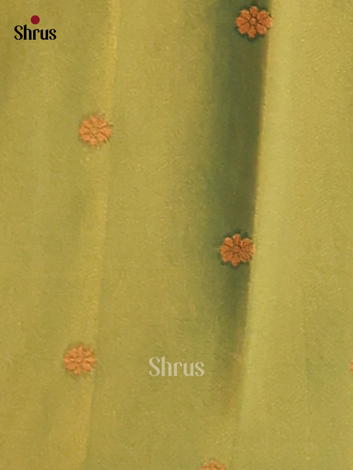 Orange & Green - Semi Softsilk Saree - Shop on Shrus.com