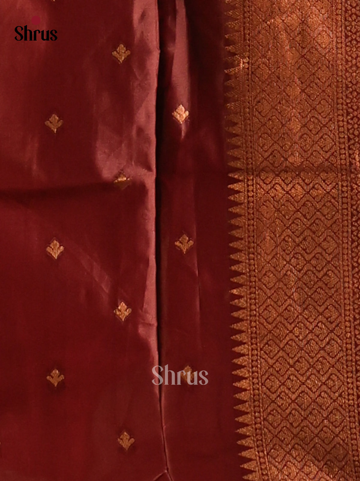 Arakku Maroon- Semi Softsilk Saree - Shop on Shrus.com