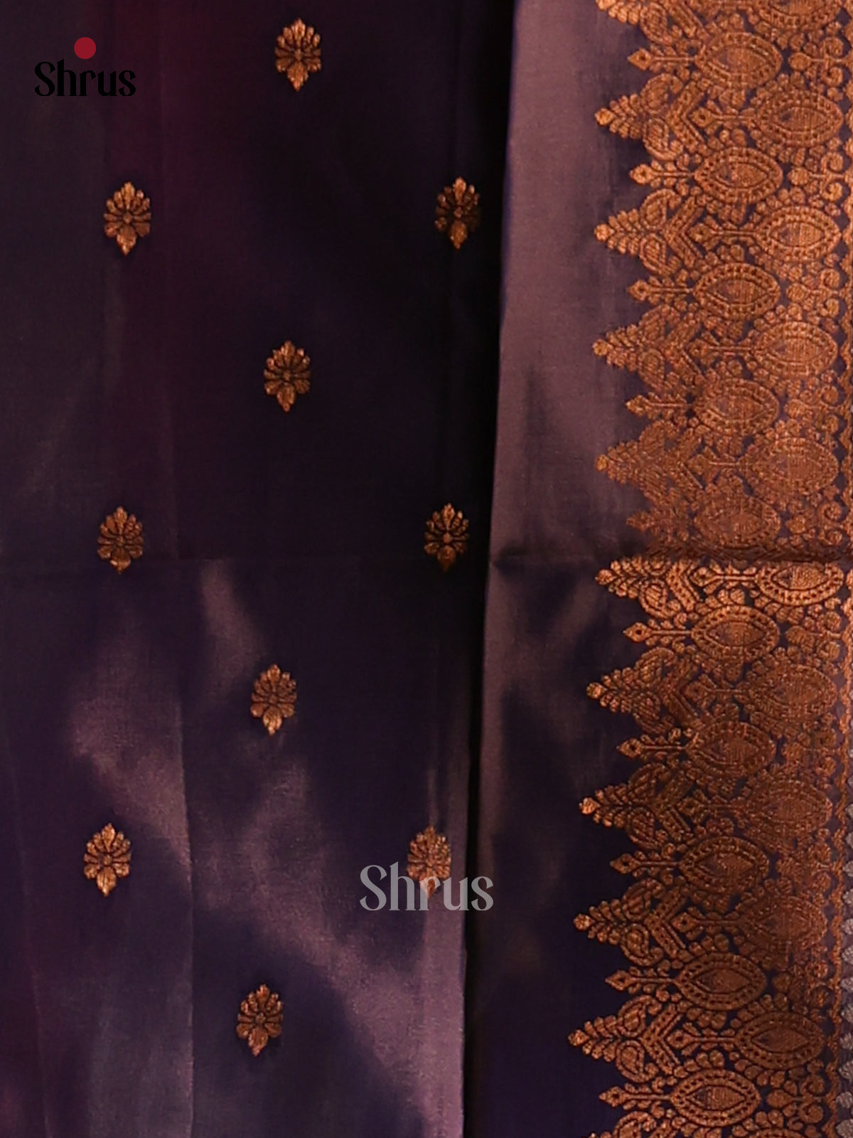 Purple- Semi Softsilk Saree - Shop on Shrus.com