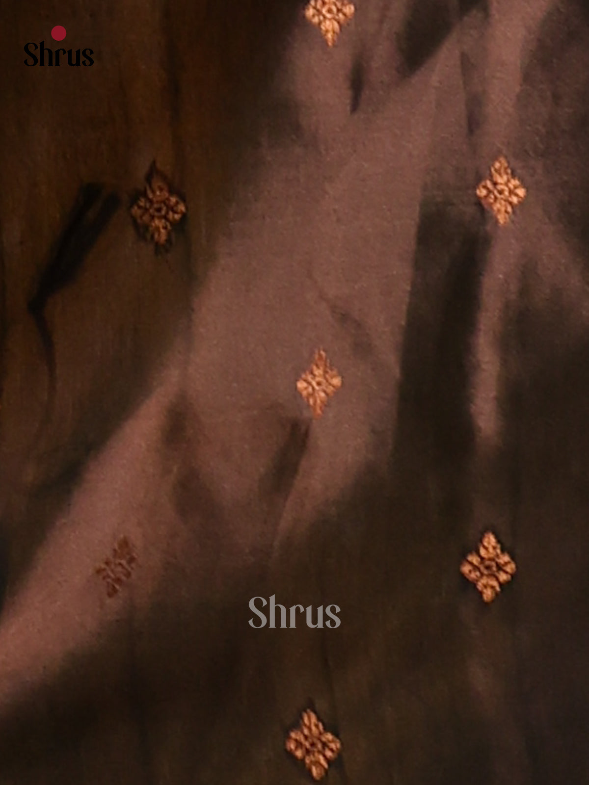 Brown - Semi Softsilk Saree - Shop on Shrus.com