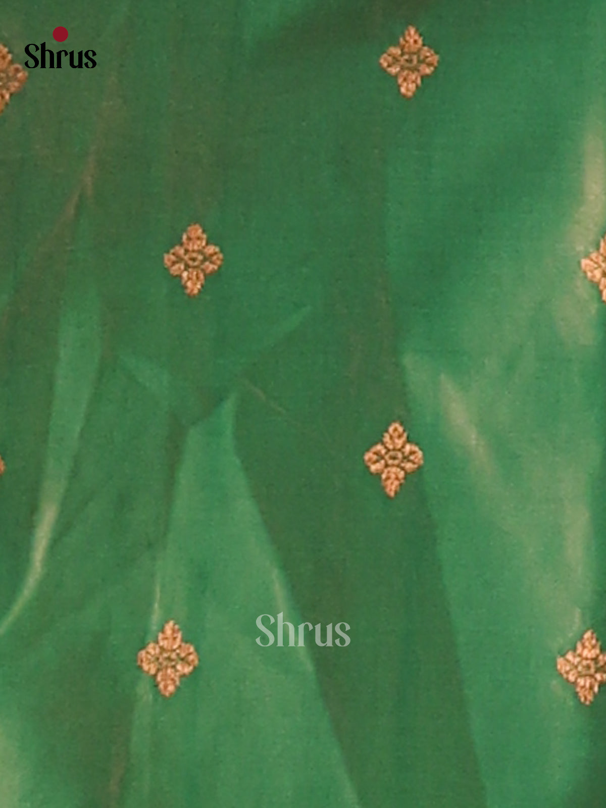 Green - Semi Softsilk Saree - Shop on Shrus.com