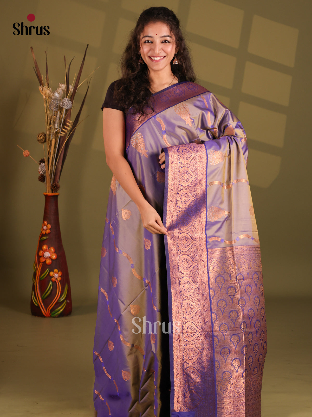 DFS05311 - Semi Softsilk Saree - Shop on Shrus.com