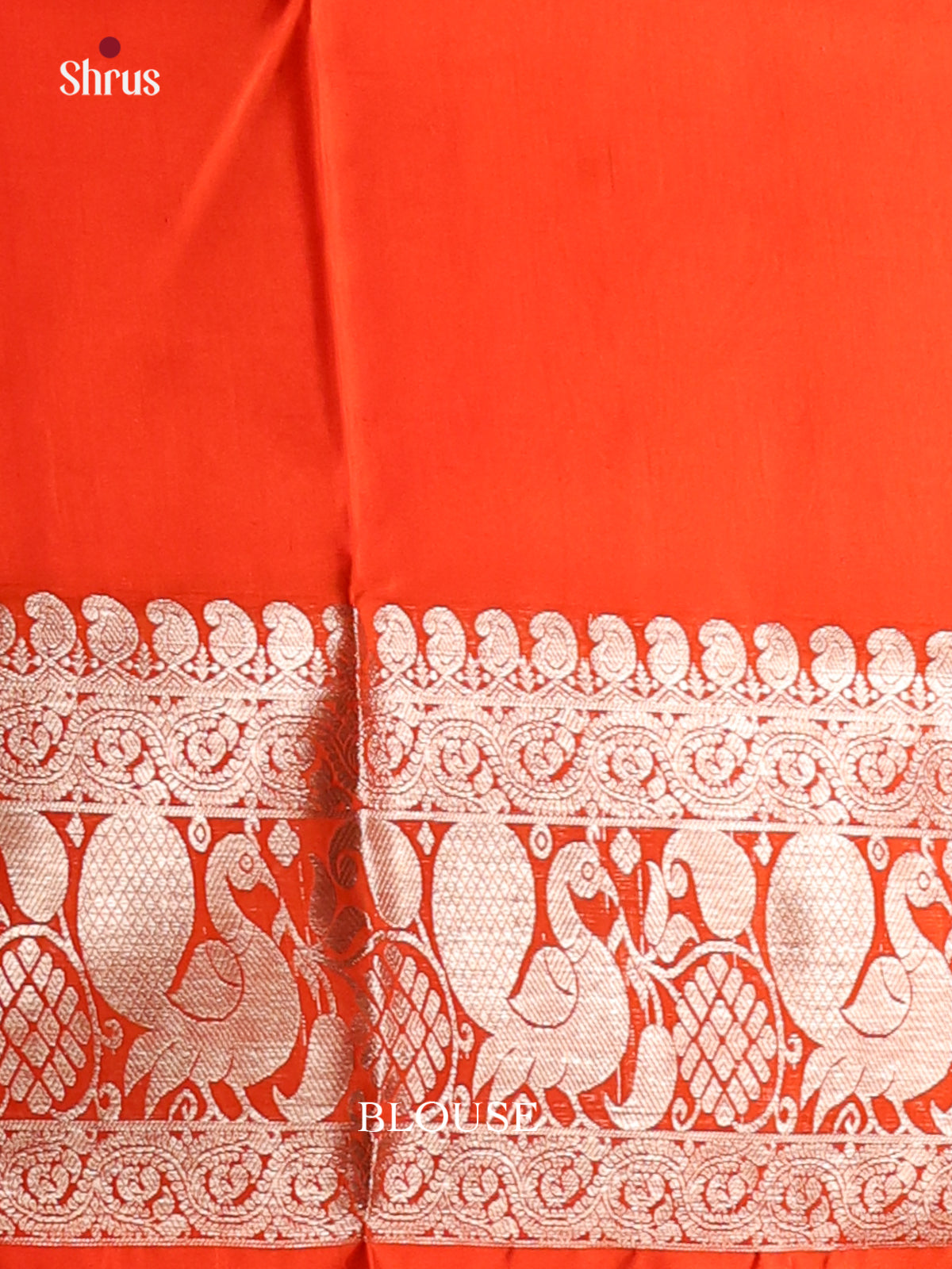 Dual Tone Orangish Pink Venkatagiri silk Saree with peacock zari buttis , Orange brocade pallu - Shop on Shrus.com