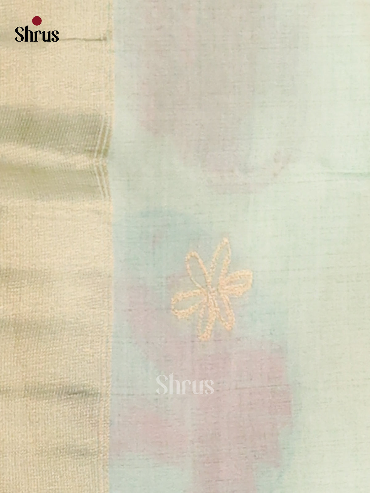 Pastel Green - Semi Tussar Saree - Shop on Shrus.com