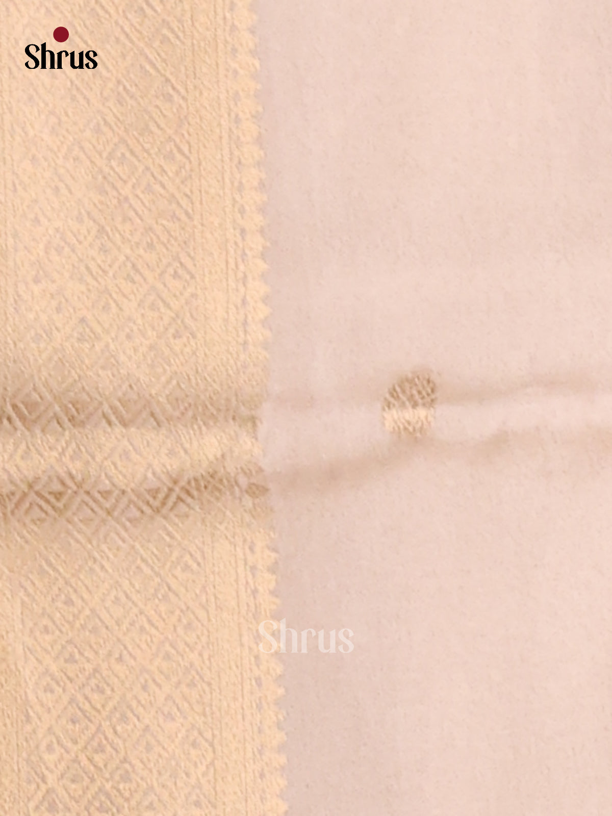 Green  & Cream - Semi Tussar Saree - Shop on Shrus.com