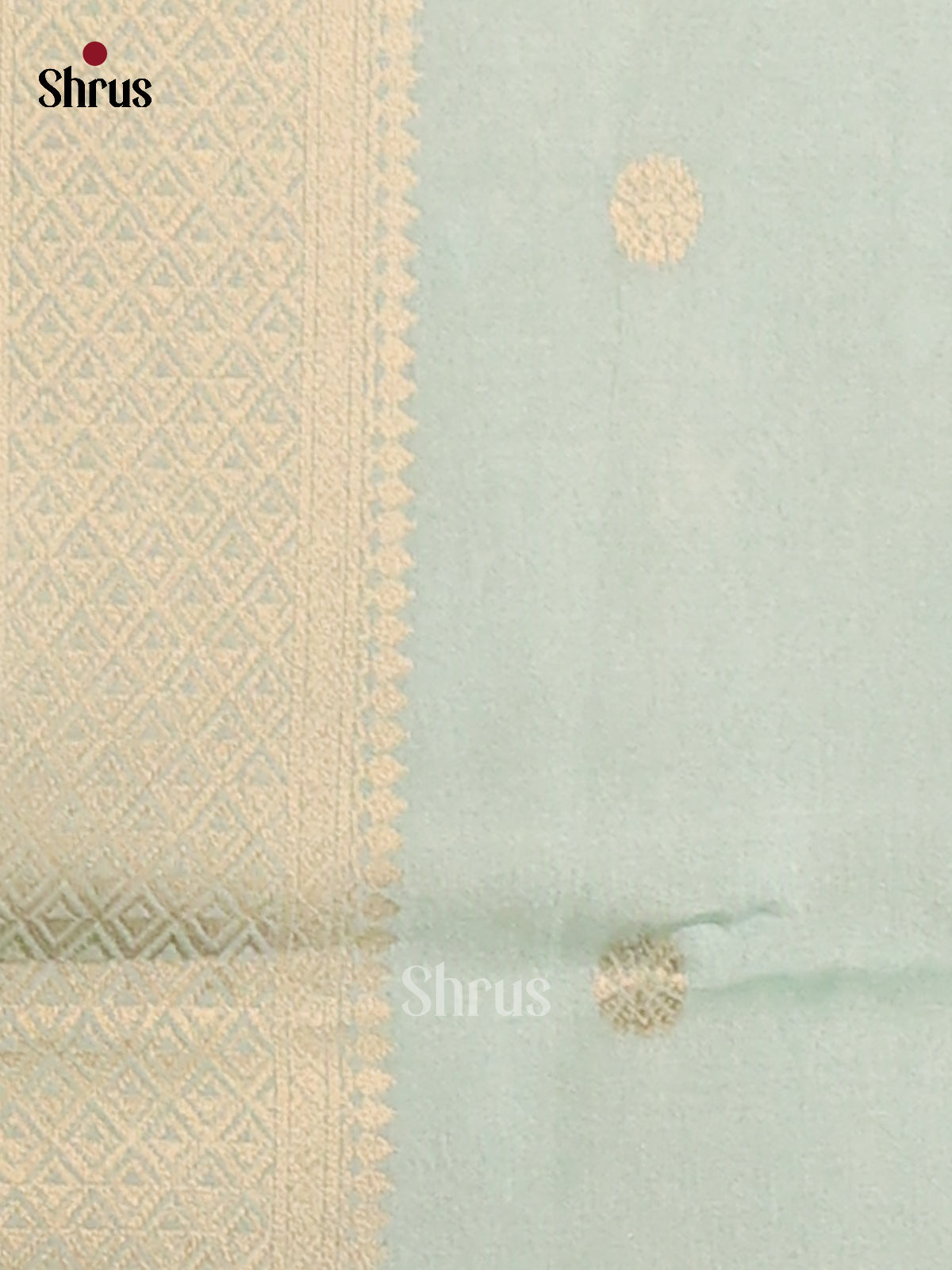 Sky Blue & Teal - Semi Tussar Saree - Shop on Shrus.com