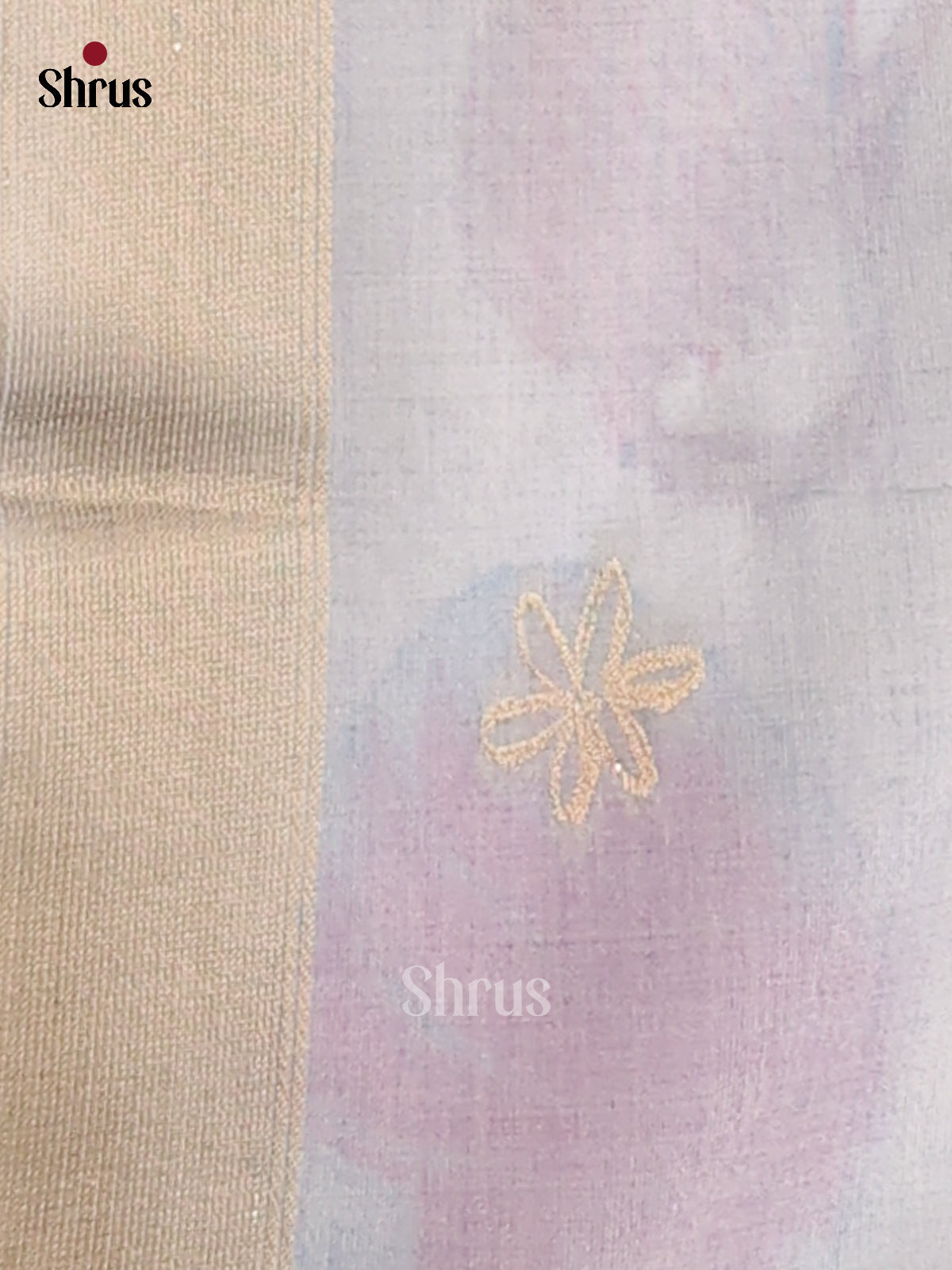 Powder Blue - Semi Tussar Saree - Shop on Shrus.com