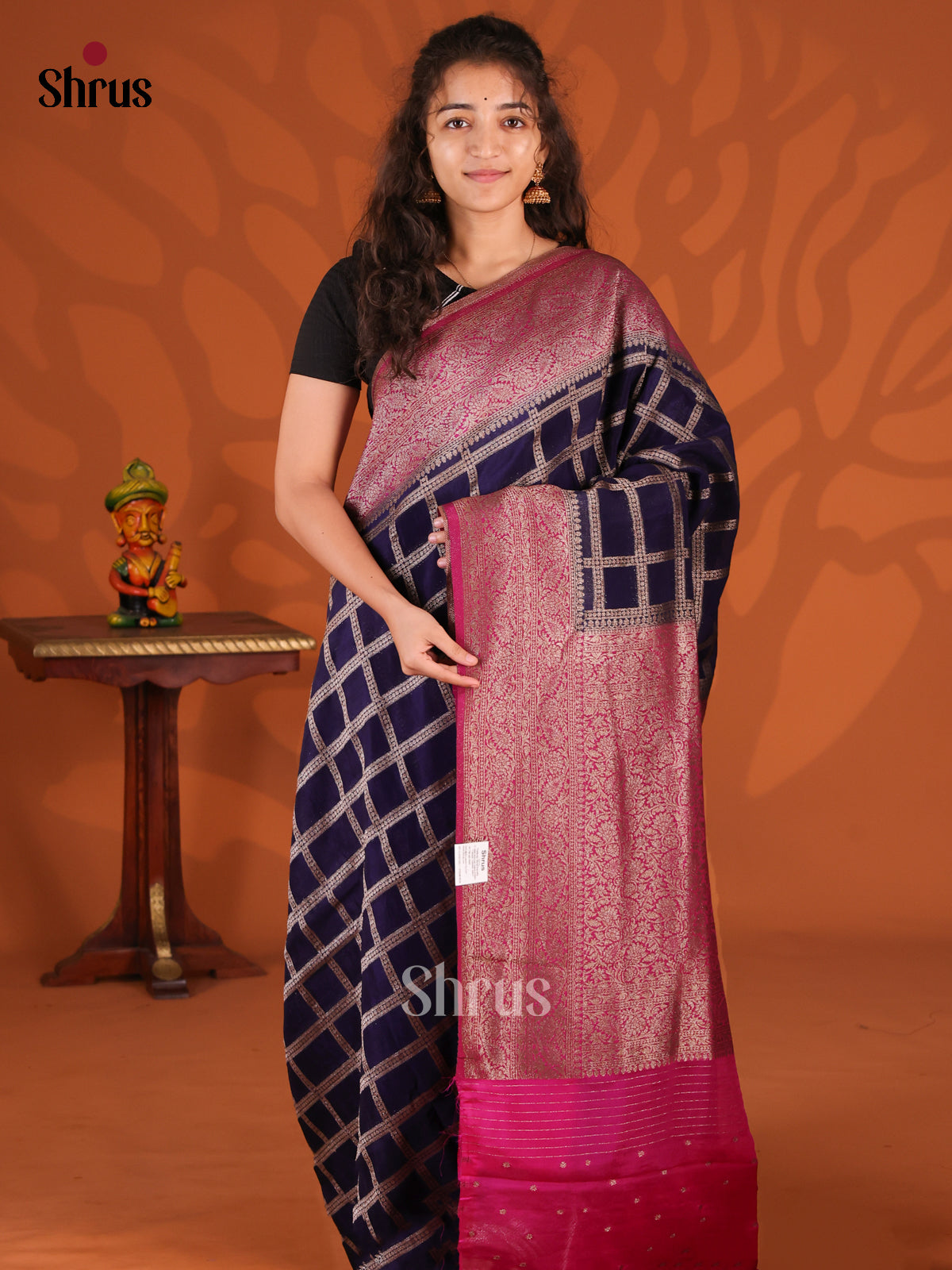 Blue - Semi Georgette Saree - Shop on Shrus.com