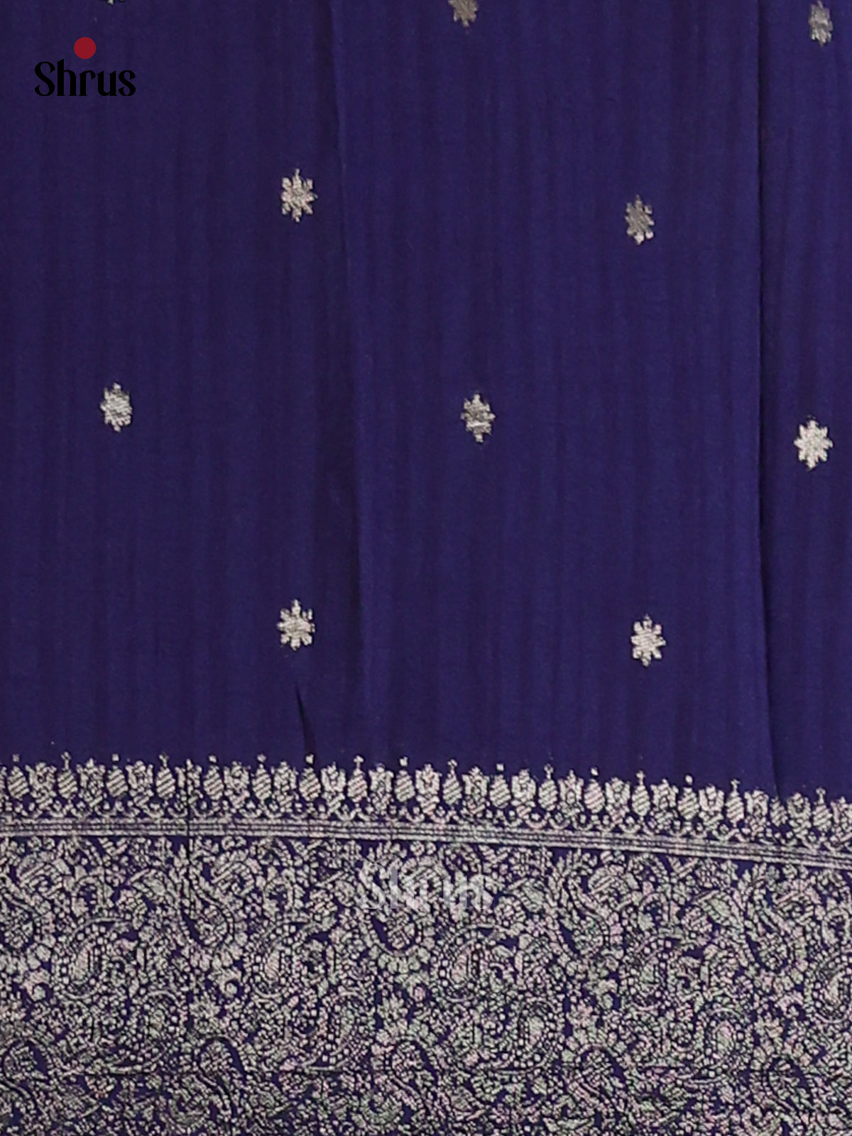 Blue(Single Tone) - Semi Georgette Saree - Shop on Shrus.com
