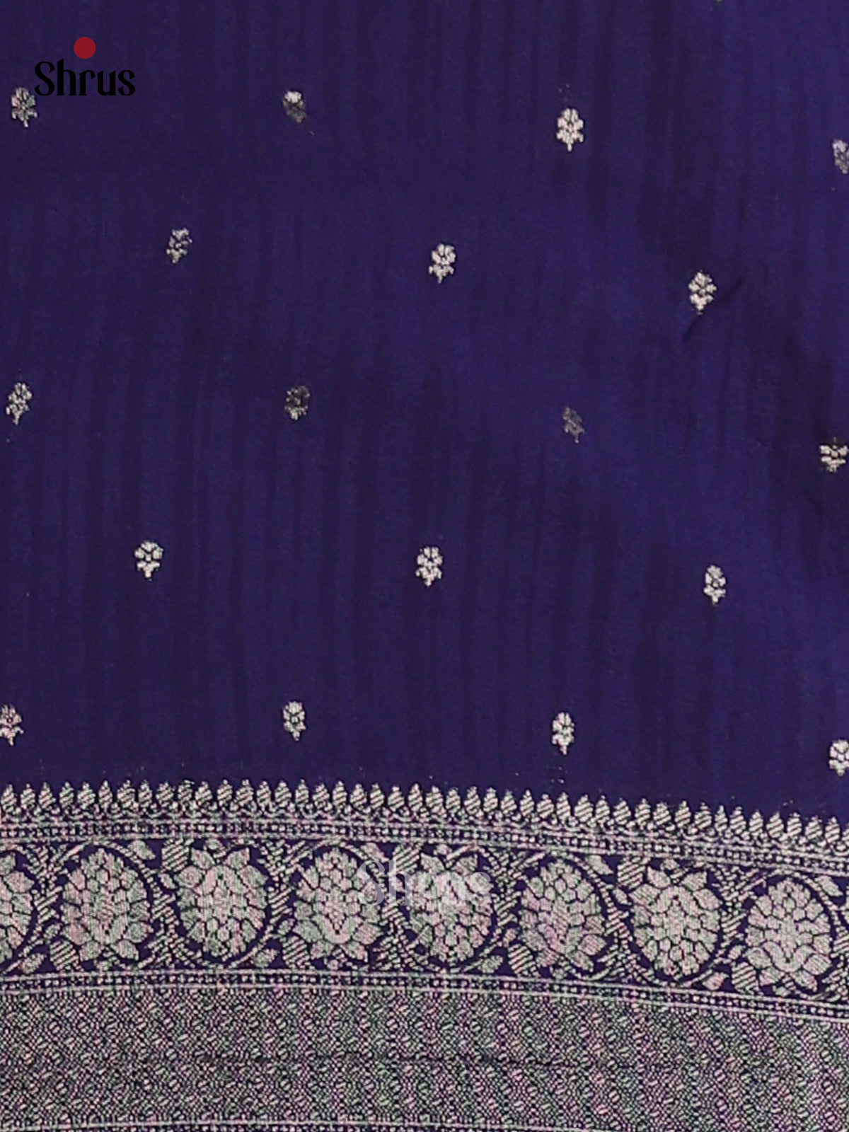 Blue(Single Tone)- Semi Georgette Saree - Shop on Shrus.com