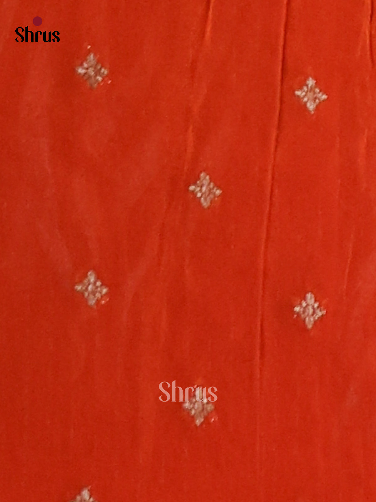 Orange(Single Tone) - Semi Georgette Saree - Shop on Shrus.com