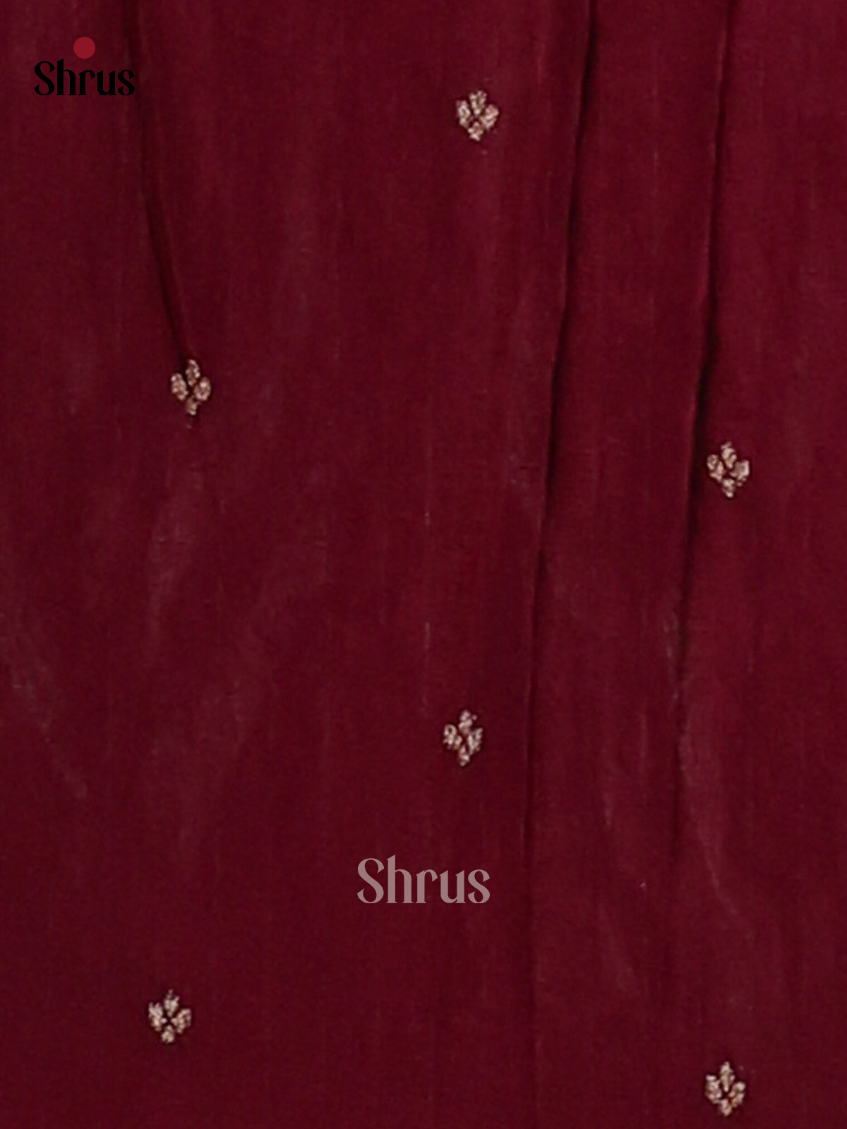 Maroon(Single Tone) - Semi Georgette Saree - Shop on Shrus.com