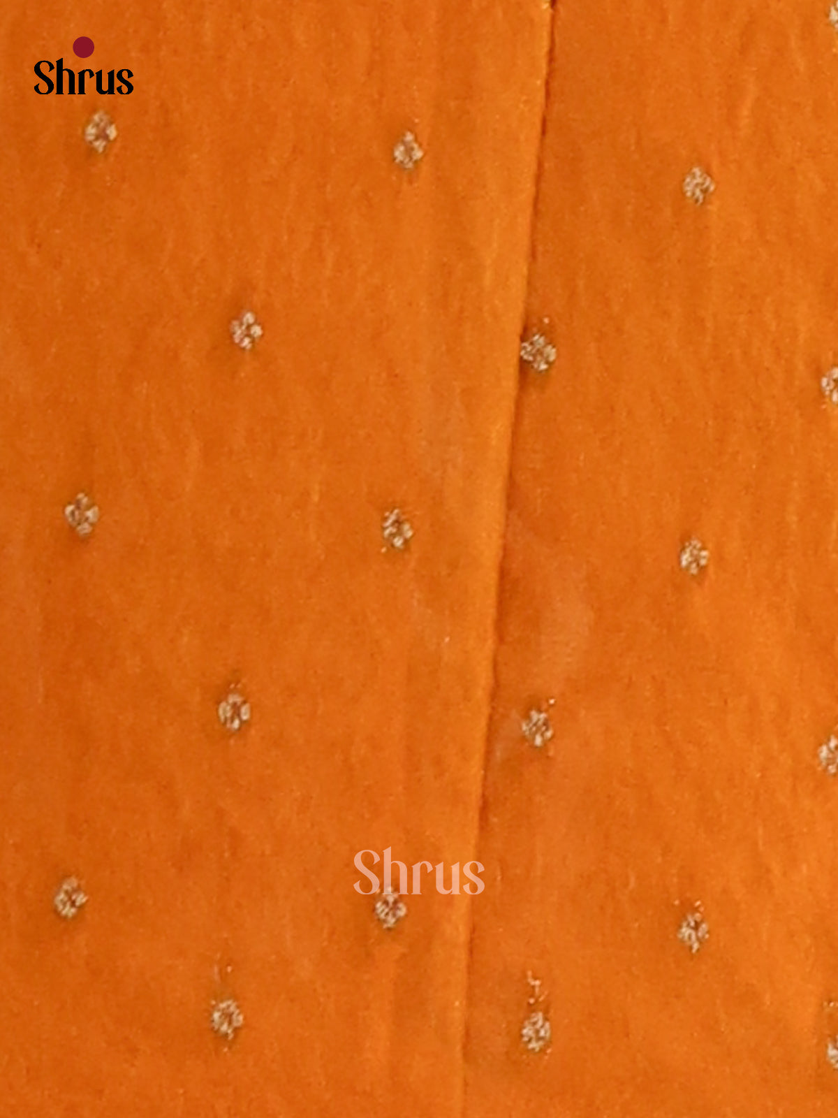 Orange (Single Tone)- Semi Georgette Saree - Shop on Shrus.com