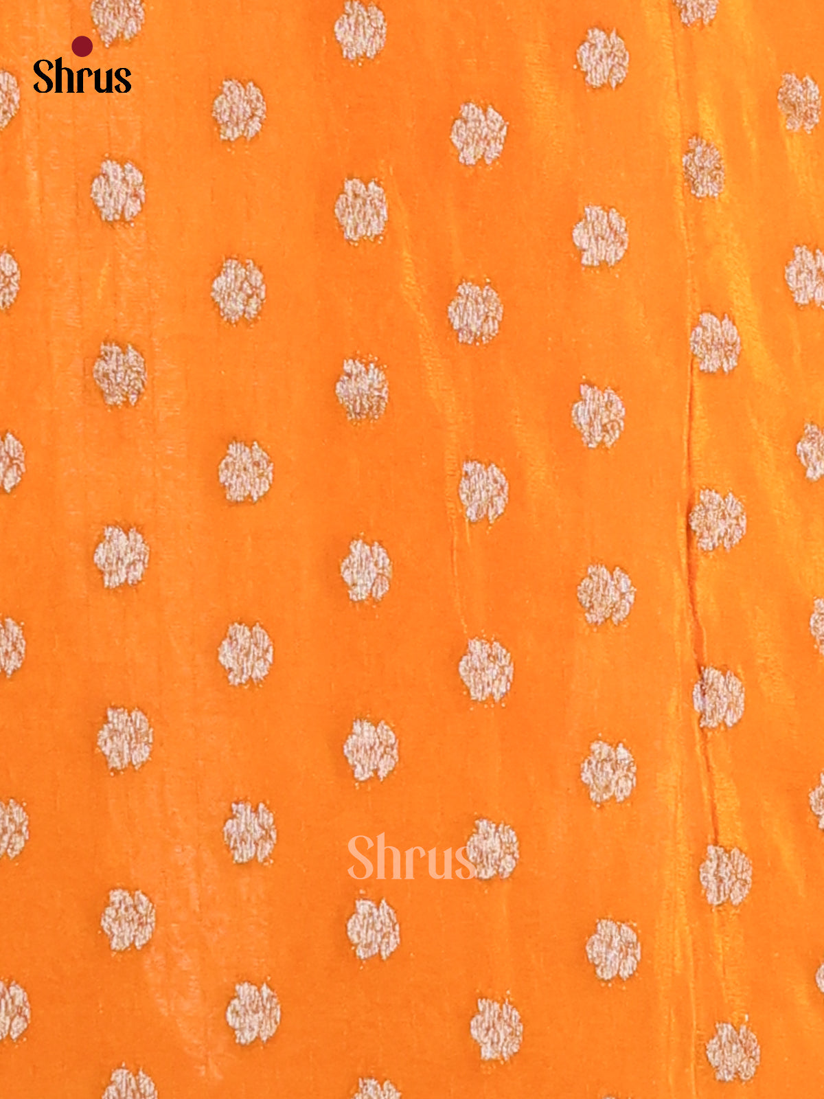 Orange(Single Tone) - Semi Georgette Saree - Shop on Shrus.com