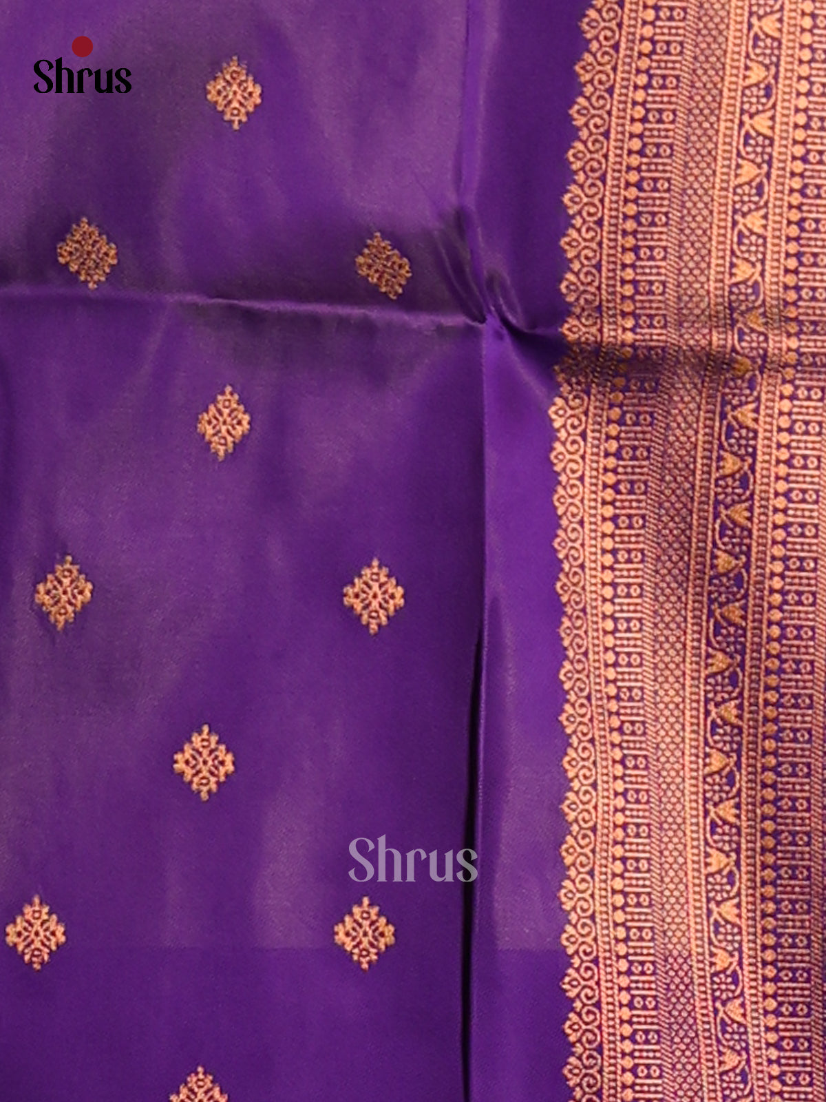Double Shaded purple & Violet- Semi Softsilk Saree - Shop on Shrus.com