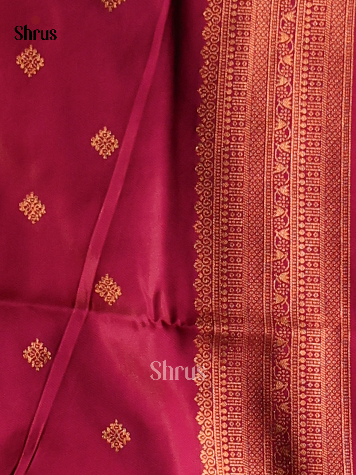 Orange & Maroon- Semi Softsilk Saree - Shop on Shrus.com