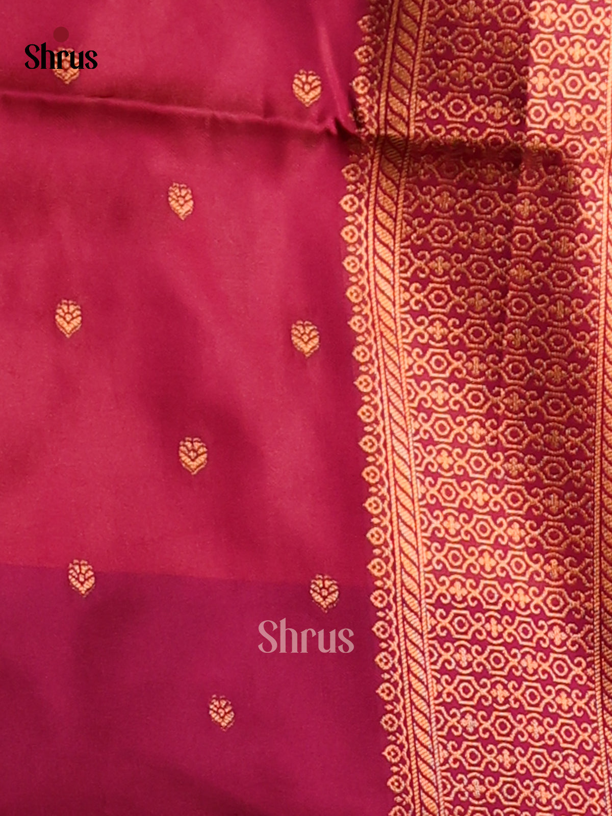Orange & Maroon- Semi Softsilk Saree - Shop on Shrus.com