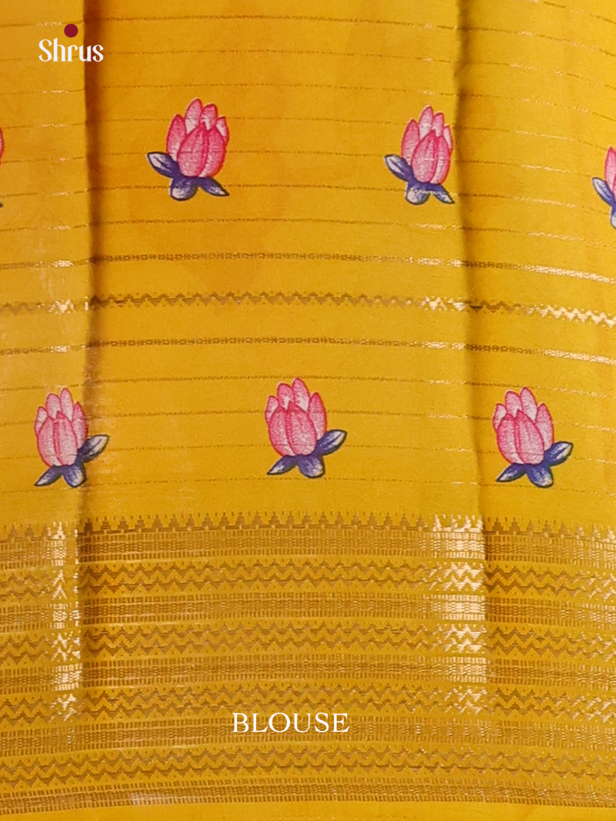 Yellow & Cream - Semi Mysoresilk Saree - Shop on Shrus.com