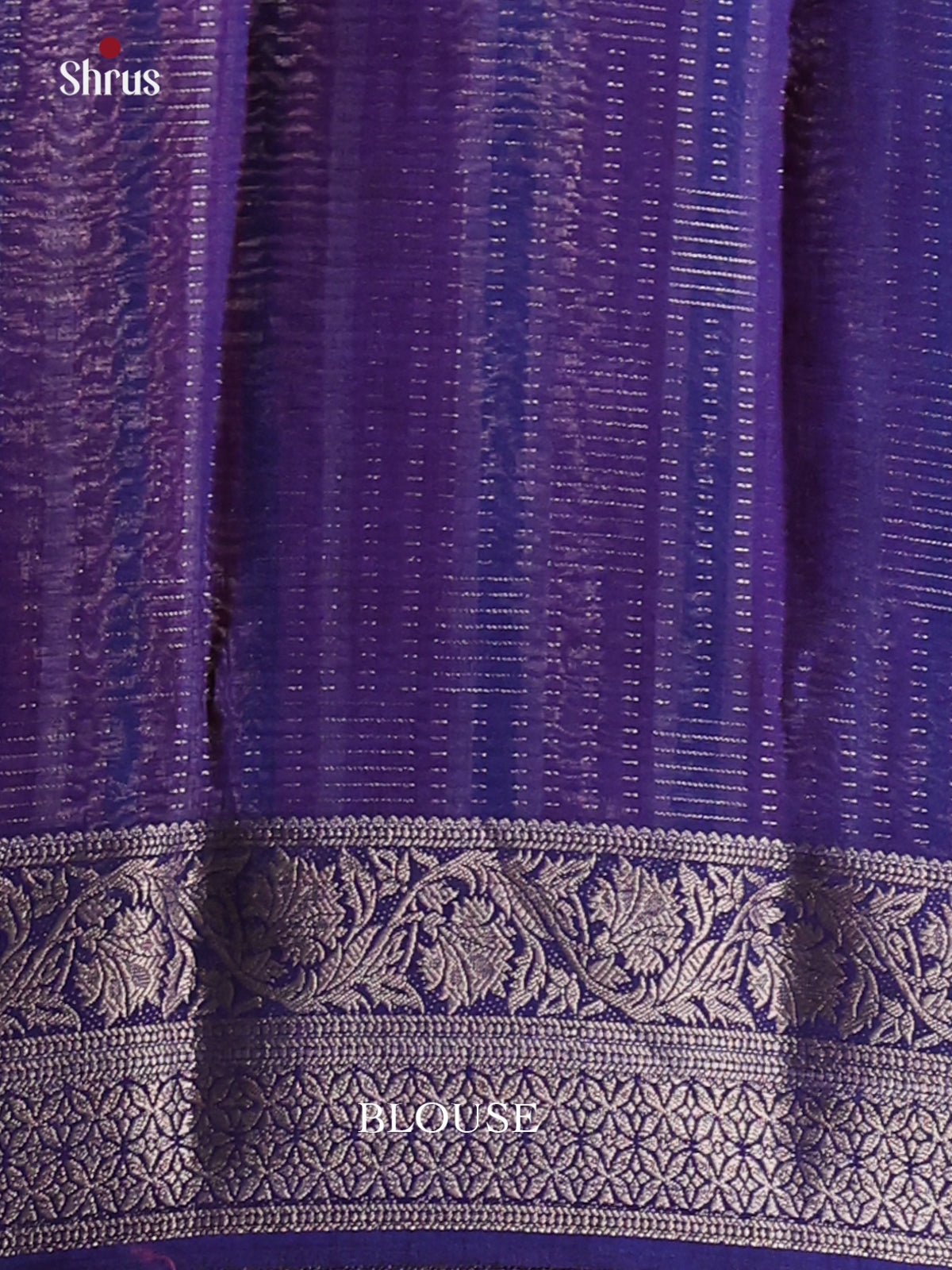 Pink & Blue - Semi Mysoresilk Saree - Shop on Shrus.com