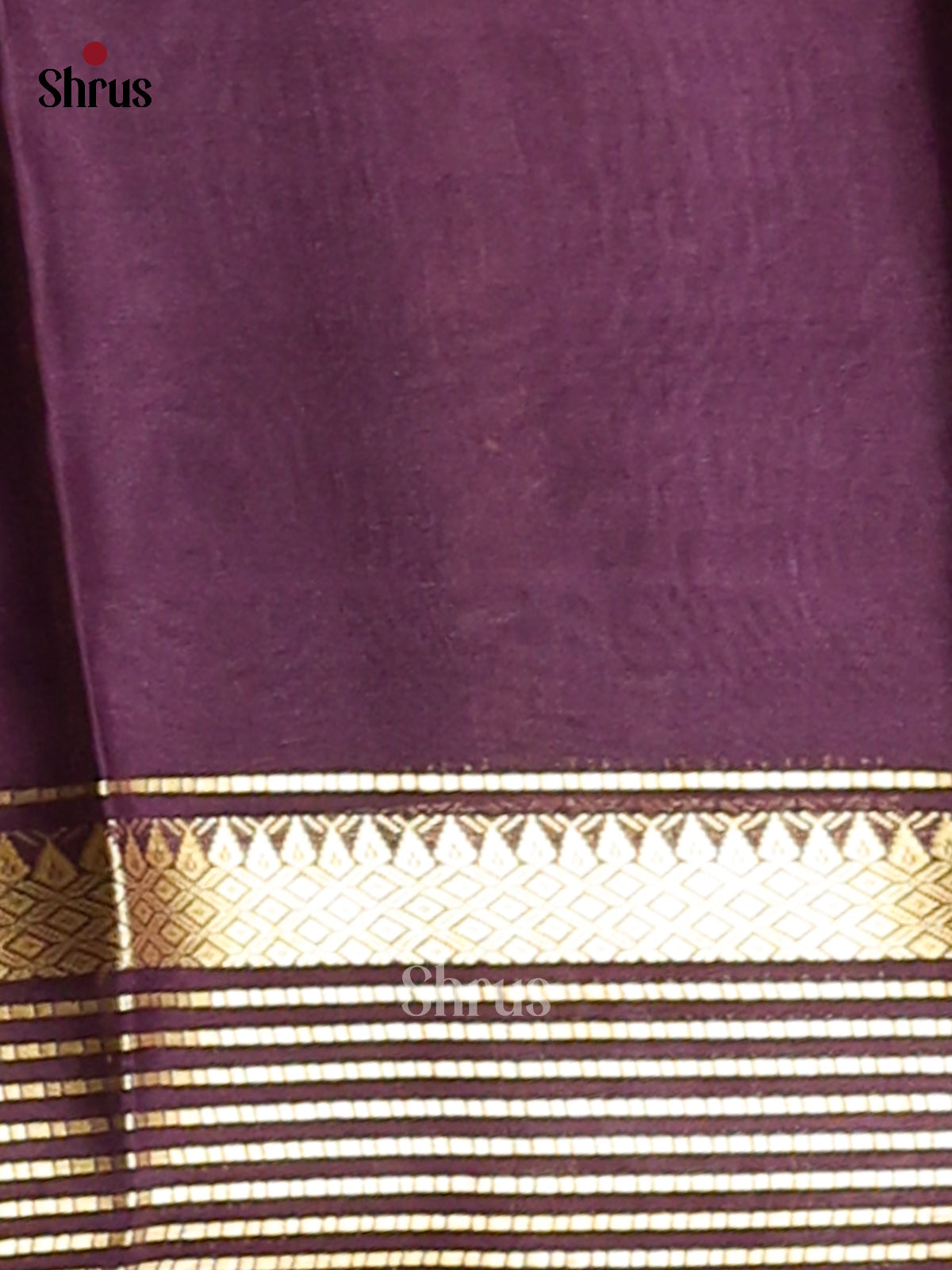 Pink & Purple - Mysore Silk Saree - Shop on Shrus.com