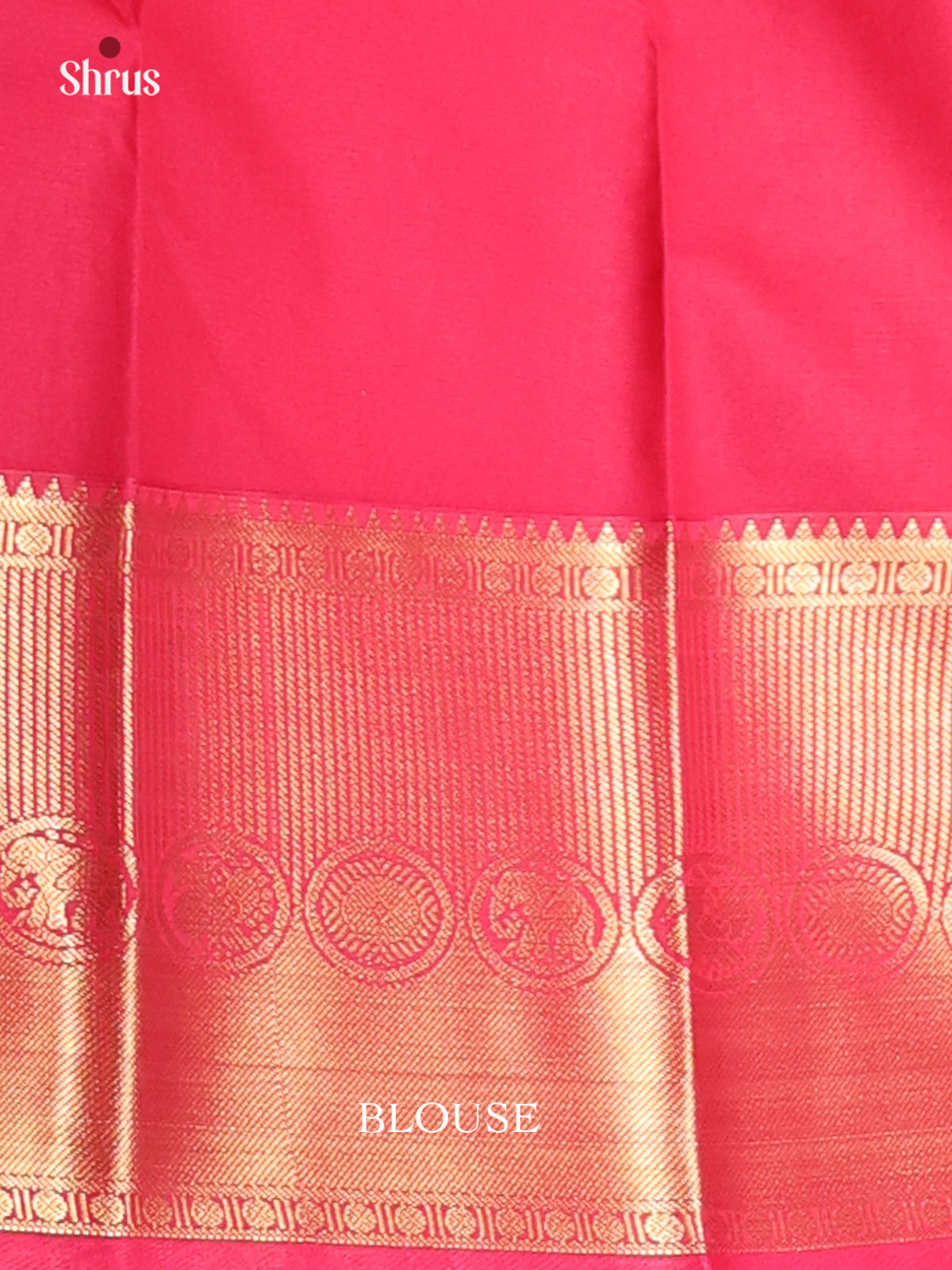 Yellow & Orangish Pink - Korvai Semi Kanchipuram Saree - Shop on Shrus.com