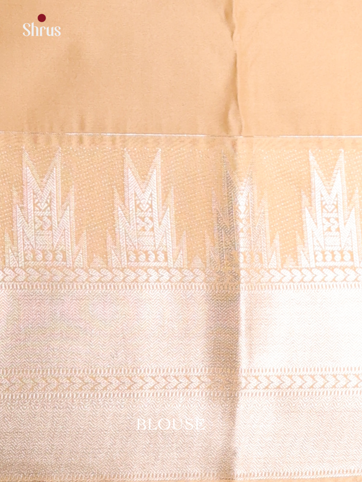 Blue  & Cream - Korvai Semi Kanchipuram Saree - Shop on Shrus.com