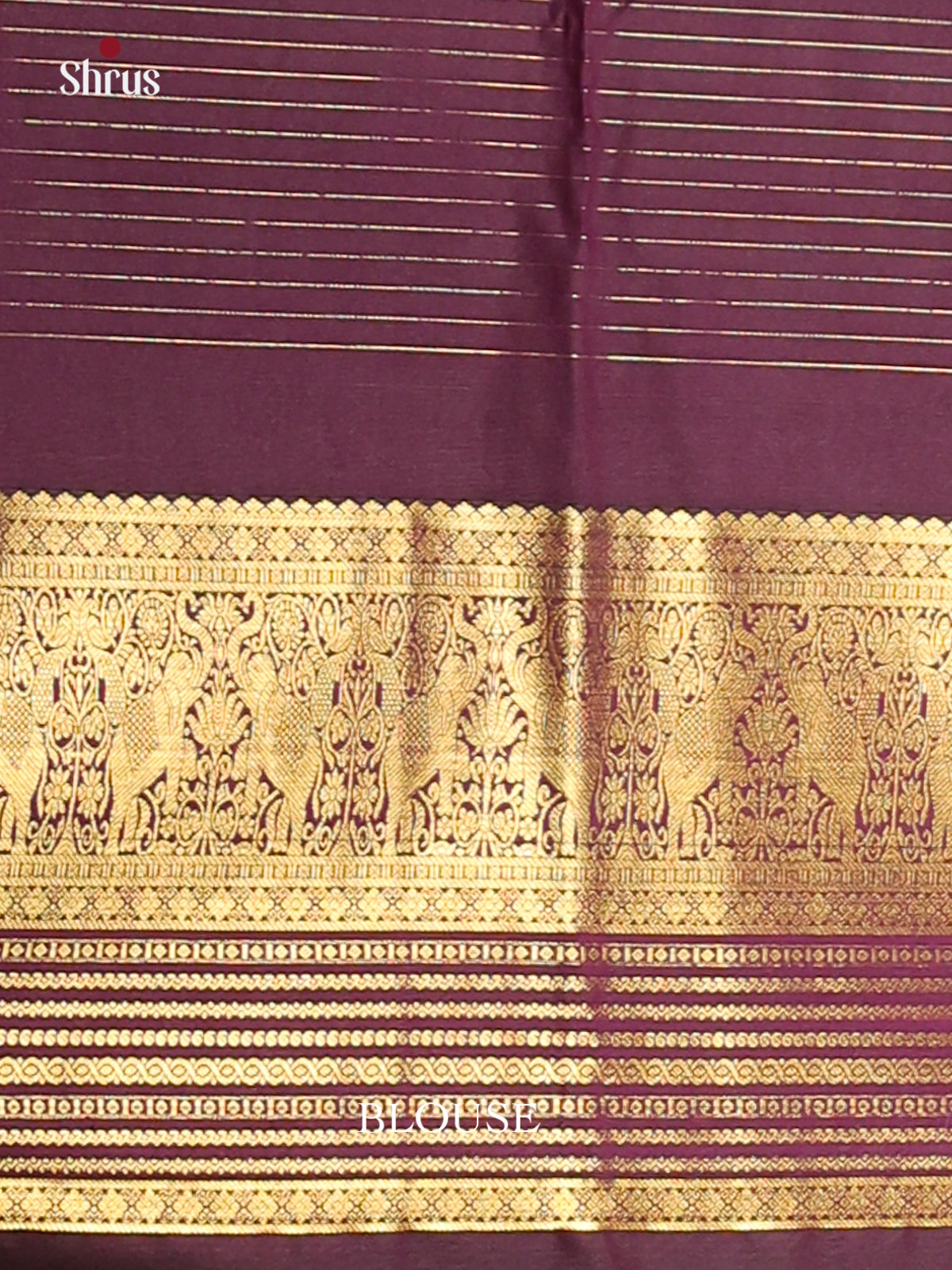 Blue & Violet - Korvai Semi Kanchipuram Saree - Shop on Shrus.com