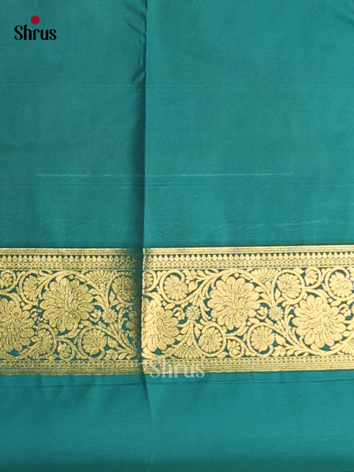 Parrot Green & Green - Korvai Semi Kanchipuram Saree - Shop on Shrus.com