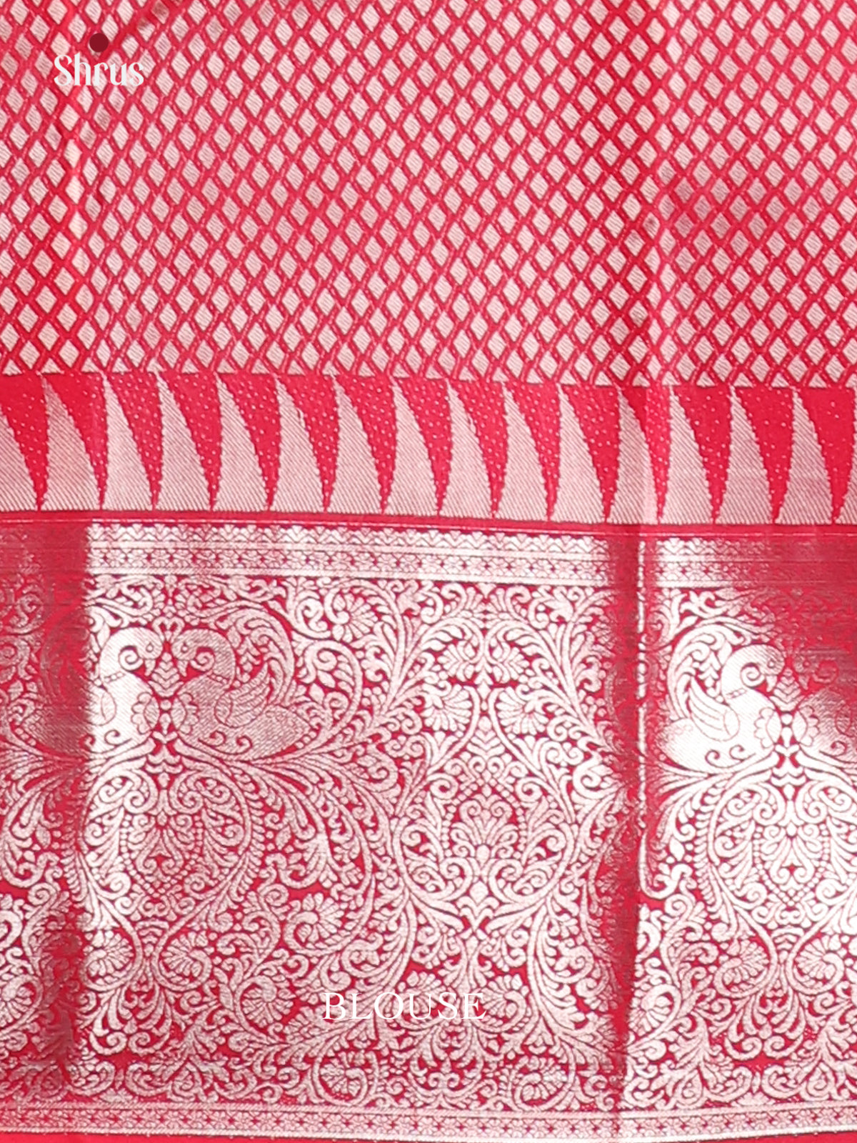 Purple & Red- Korvai Semi Kanchipuram Saree - Shop on Shrus.com