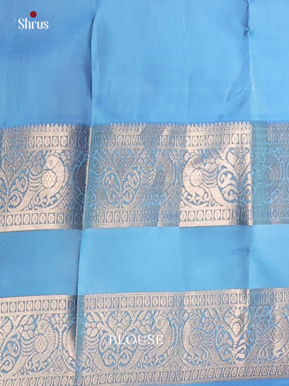 Orange & Blue - Kanchipuram-halfpure Saree - Shop on Shrus.com