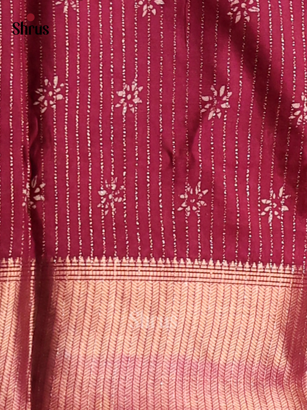 Maroon - Semi Crepe Saree - Shop on Shrus.com