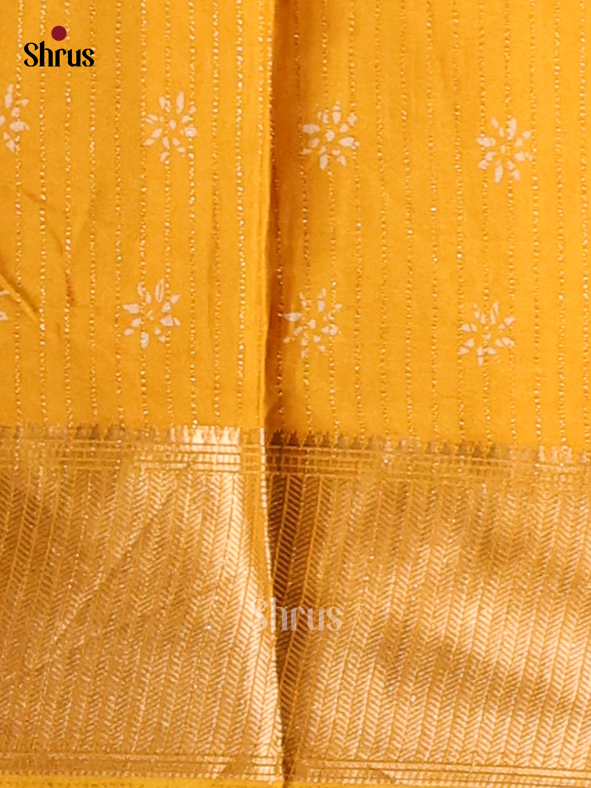 Mustard - Semi Crepe Saree - Shop on Shrus.com