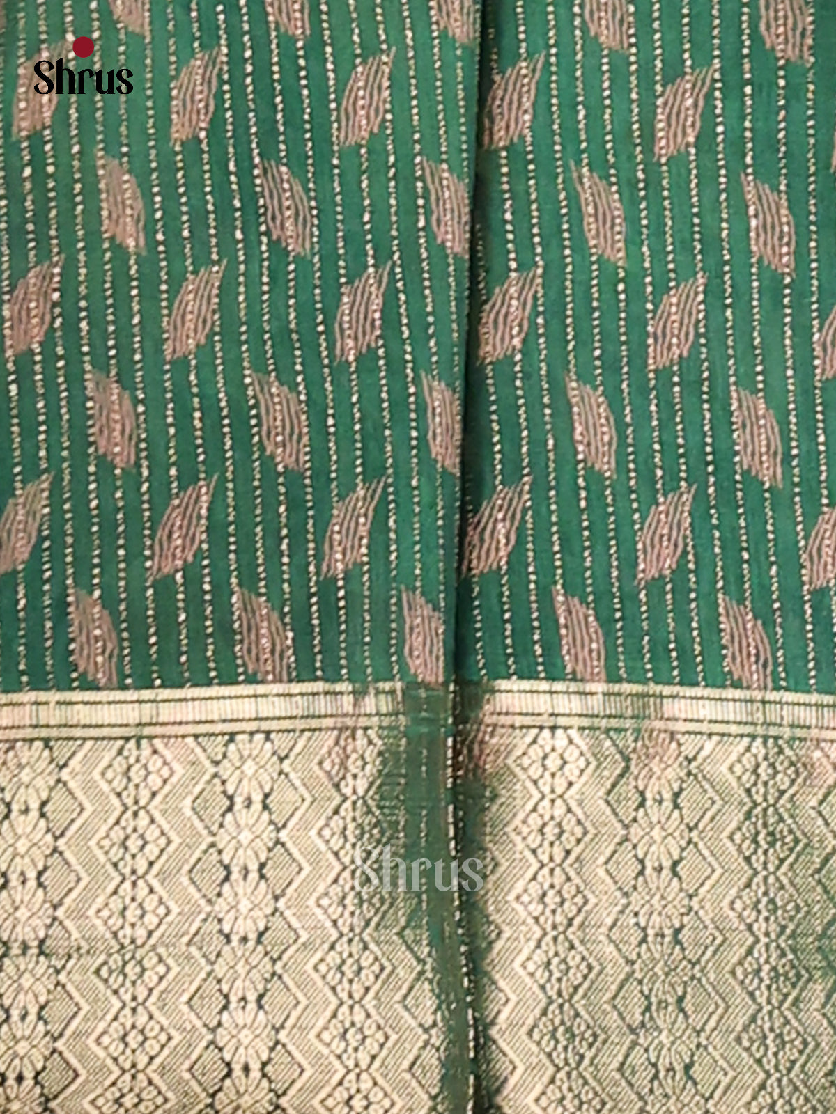 Green- Semi Crepe Saree - Shop on Shrus.com
