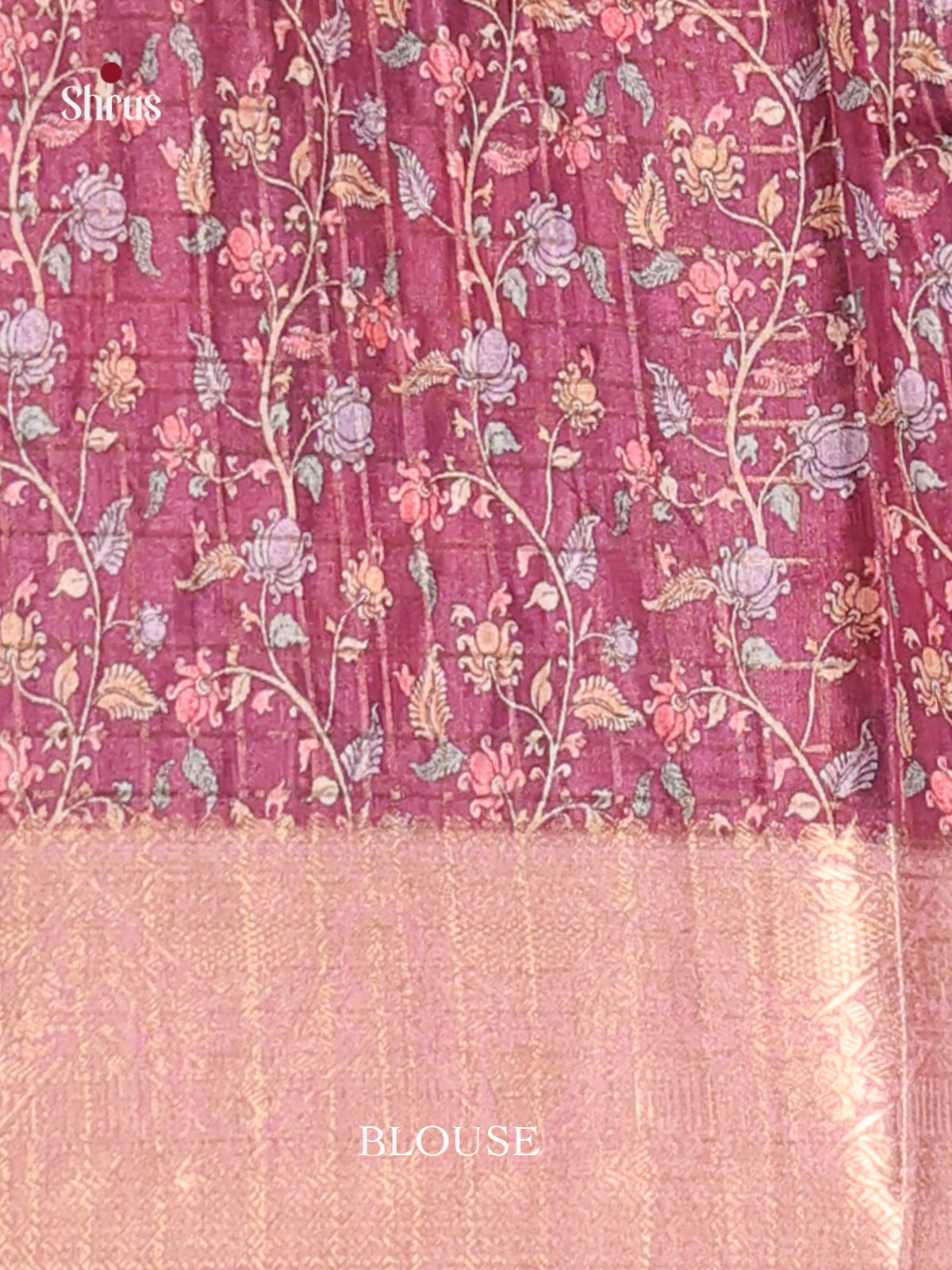 Blue & Purple - Semi Dola silk Saree