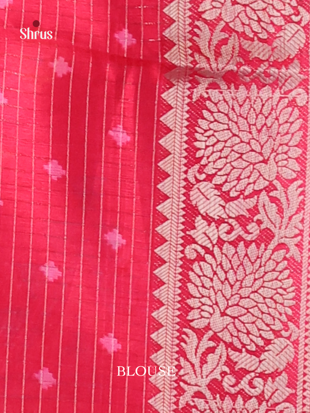 Cream & Pink - Semi Dola silk Saree