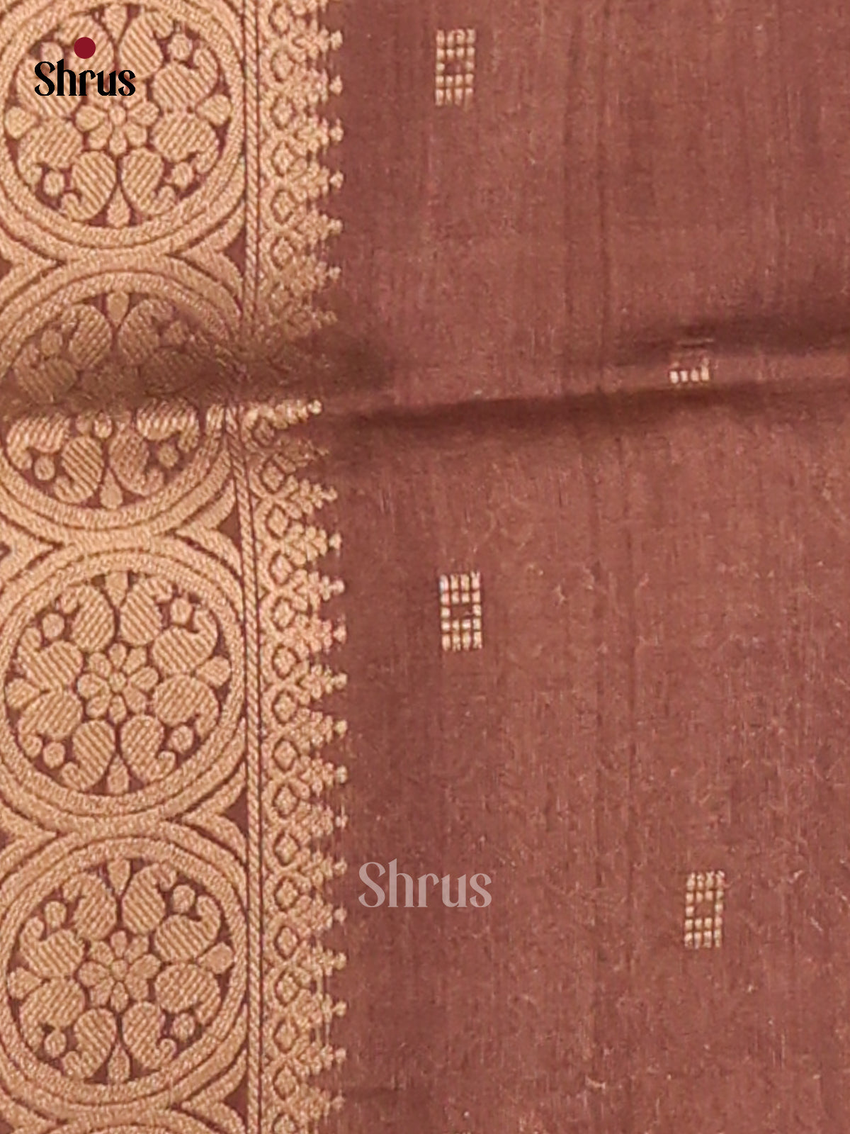 Blue & Brown - Semi Tussar Saree